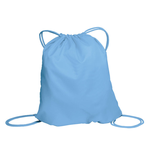Image of a Port Authority Cinch Pack in light blue.
