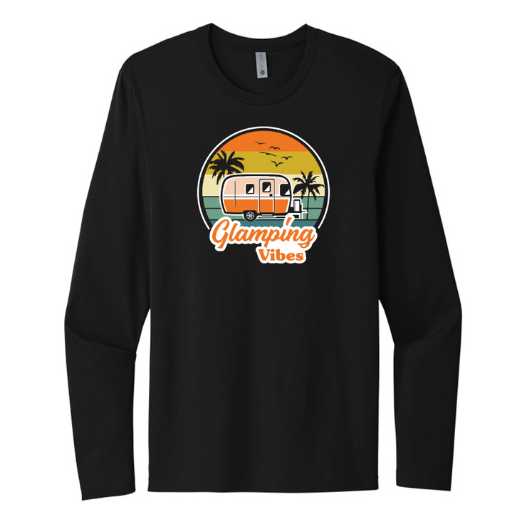 Glamping Vibes Sunset Cotton Long Sleeve Tee