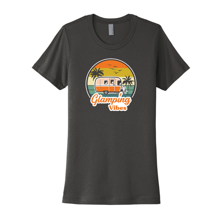 Glamping Vibes Sunset Women’s Cotton Tee