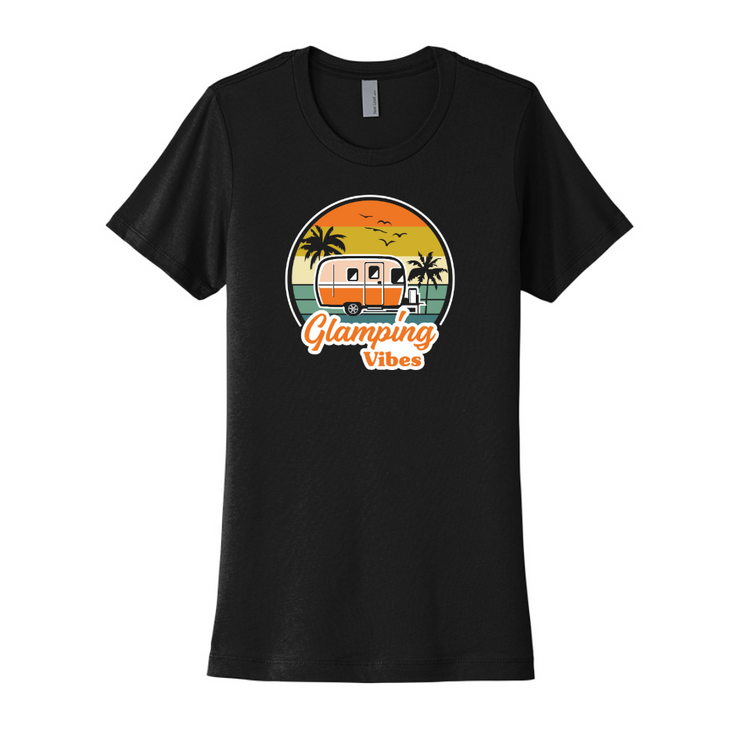 Glamping Vibes Sunset Women’s Cotton Tee