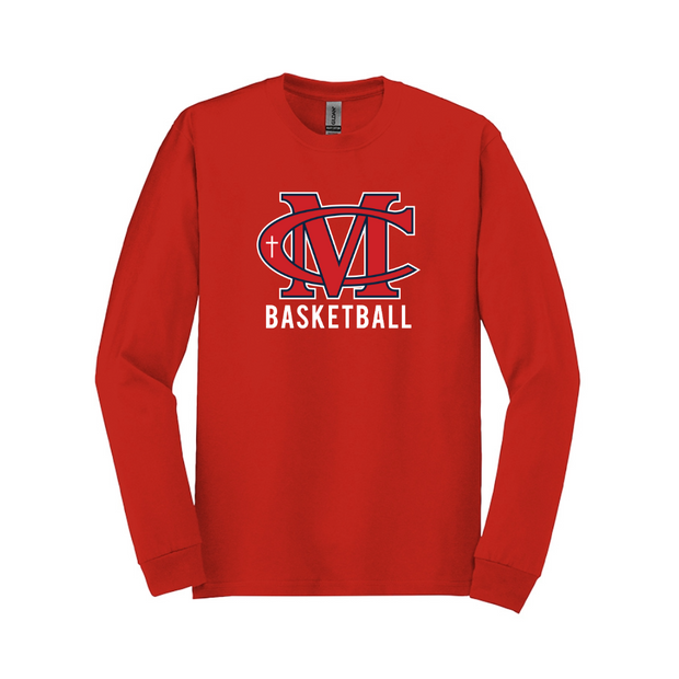 Modeston Christian 2024 Boys Basketball Cotton Long Sleeve Tee