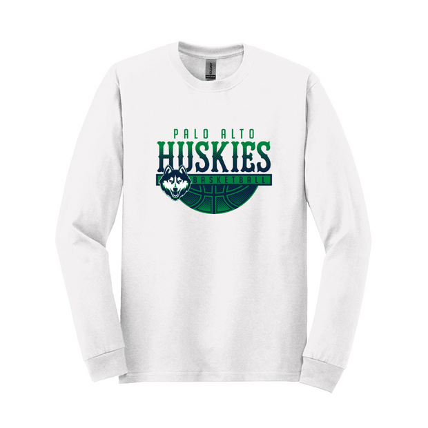 Palo Alto Huskies Basketball Cotton Long Sleeve Tee