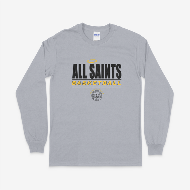 All Saints CYO Basketball Cotton Long Sleeve Tee