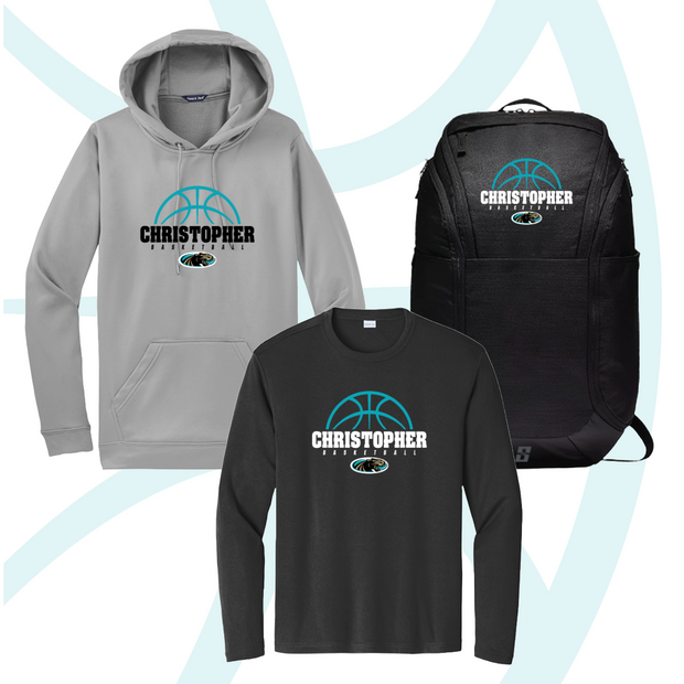 Christopher Boys Basketball Backpack Bundle