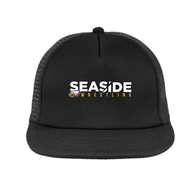 Seaside Wrestling Flat Bill Snapback Trucker Cap