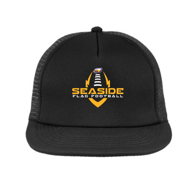 Seaside Flag football Flat Bill Snapback Trucker Cap