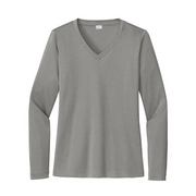 Sport-Tek Ladies Long Sleeve PosiCharge Competitor V-Neck Tee