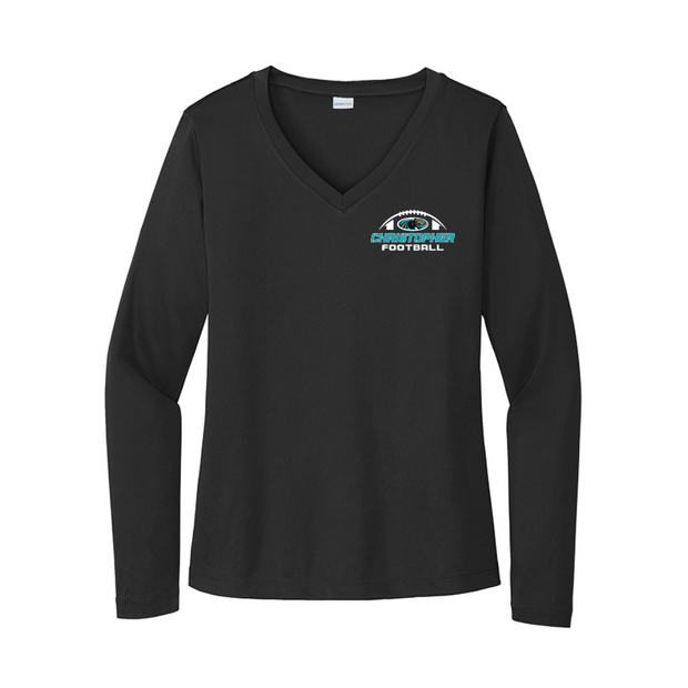 Christopher 2024 Football Long Sleeve Competitor V-Neck Tee