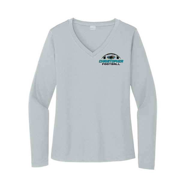 Christopher 2024 Football Long Sleeve Competitor V-Neck Tee