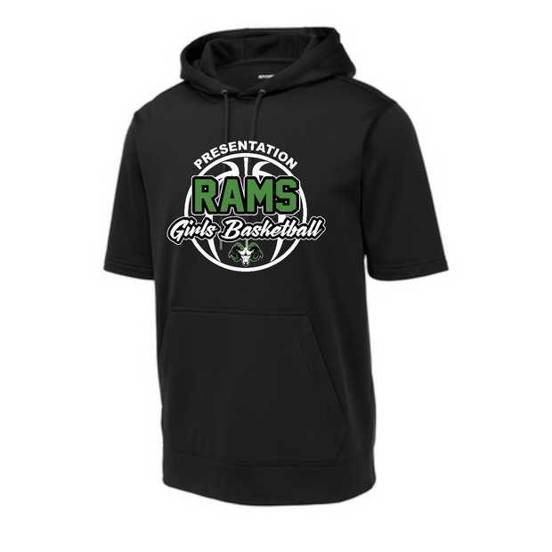 Basketball Girls Presentation Short Sleeve Hoodie