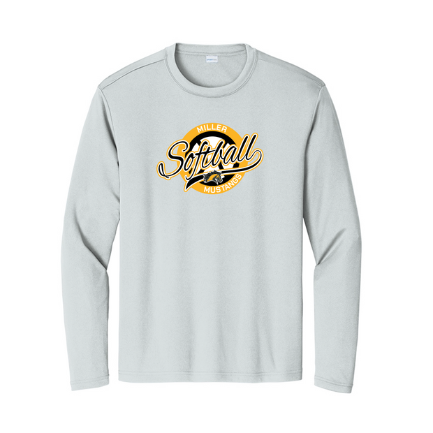 Miller Junior High Softball Long Sleeve Performance Tee