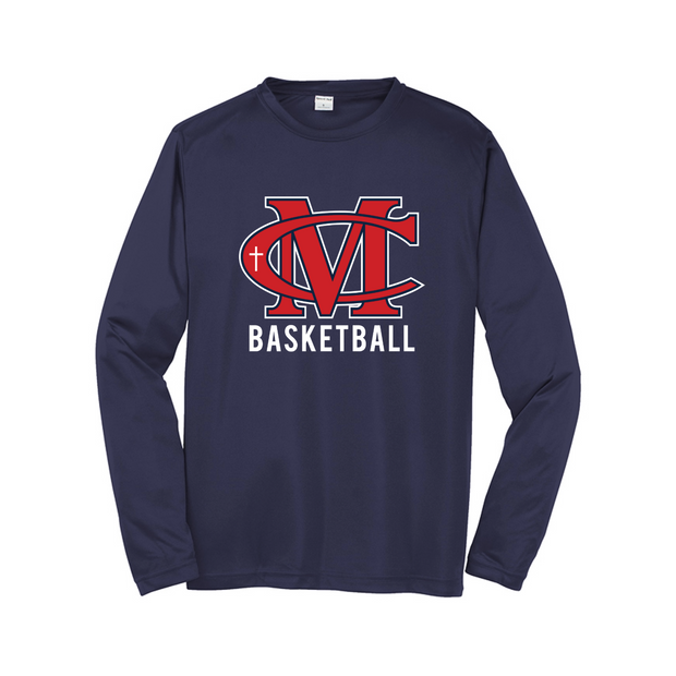 Modeston Christian 2024 Boys Basketball Long Sleeve Performance Tee