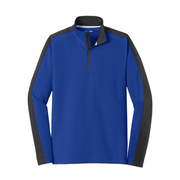 Sport-Tek Sport-Wick Textured Colorblock 1/4-Zip Pullover