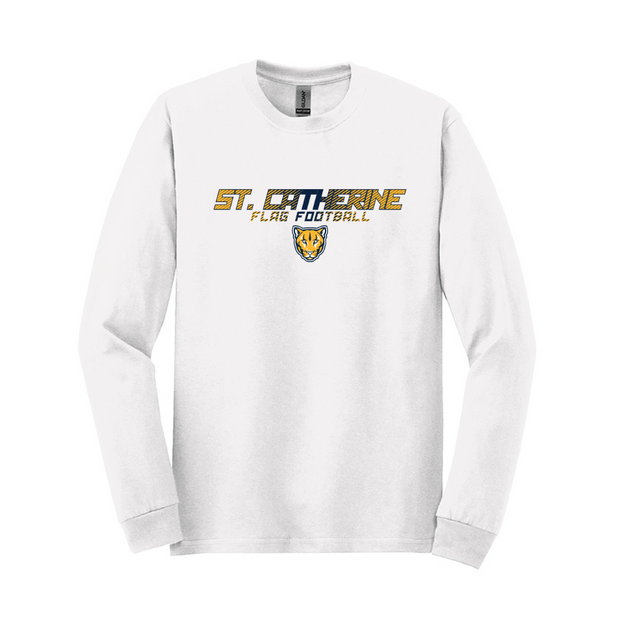 St. Catherine Girls Flag Football Cotton Long Sleeve Tee