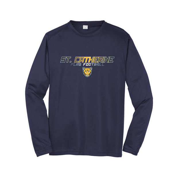 St. Catherine Girls Flag Football Long Sleeve Performance Tee