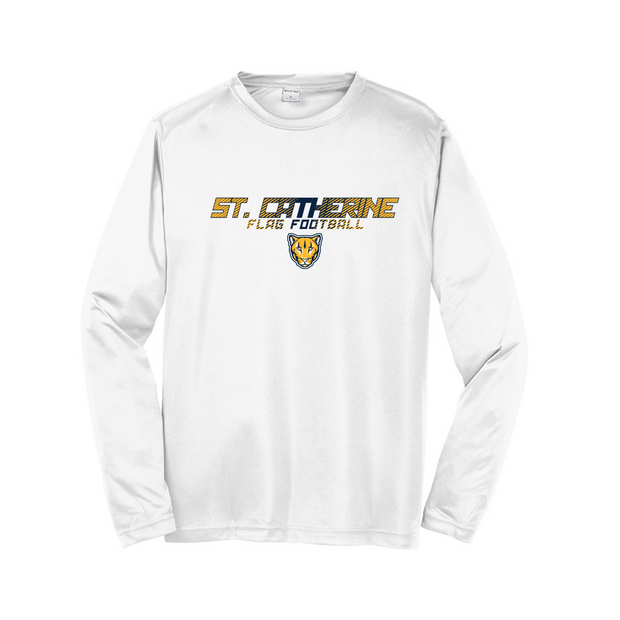 St. Catherine Girls Flag Football Long Sleeve Performance Tee