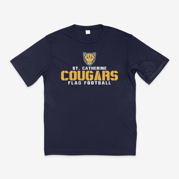 St. Catherine Flag Football Short Sleeve Performance Tee