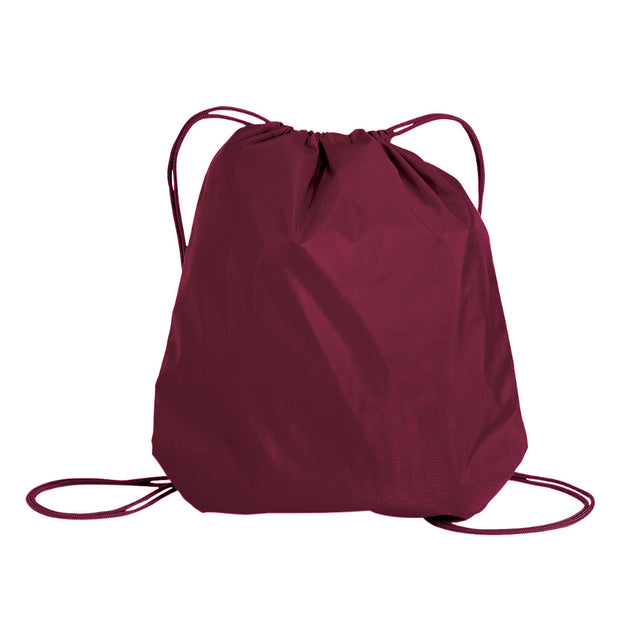 Image of a Port Authority Cinch Pack in maroon.