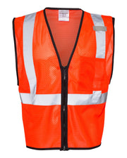 Image of a bright orange safety vest from Str8 Sports.