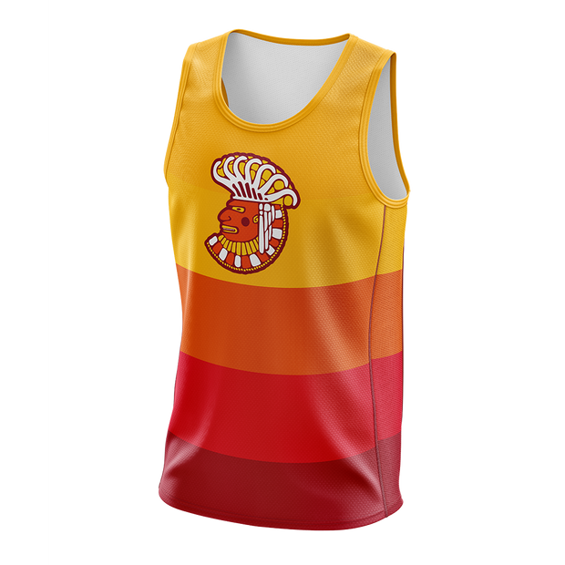 Image of a multicolored Hypercolor Track Singlet. From Str8 Sports.