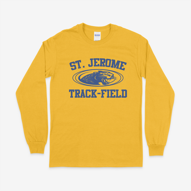 St. Jerome Track & Field Long Sleeve Cotton Tee