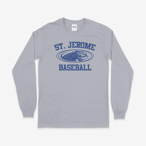 St. Jerome Baseball Long Sleeve Cotton Tee