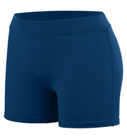 Image of a pair of blue Ladies Knock-Out Adult Athletic Shorts. From Str8 Sports.