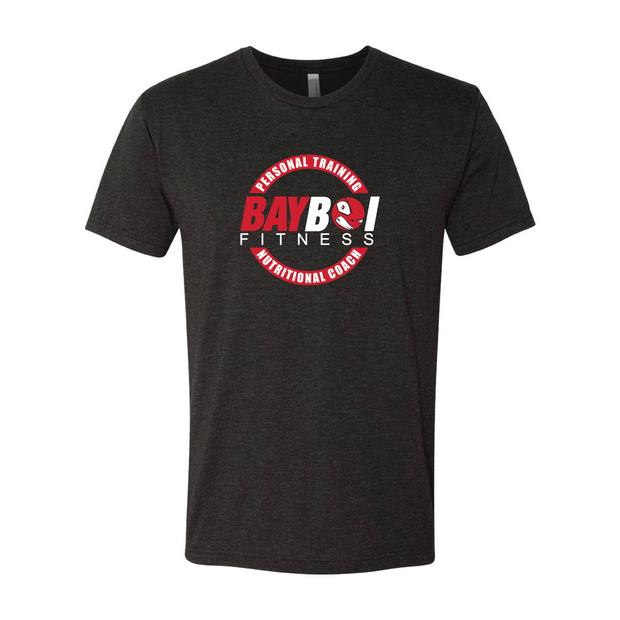 Image of a black Bay Boi Fitness Short-Sleeve Tee. From Str8 Sports.